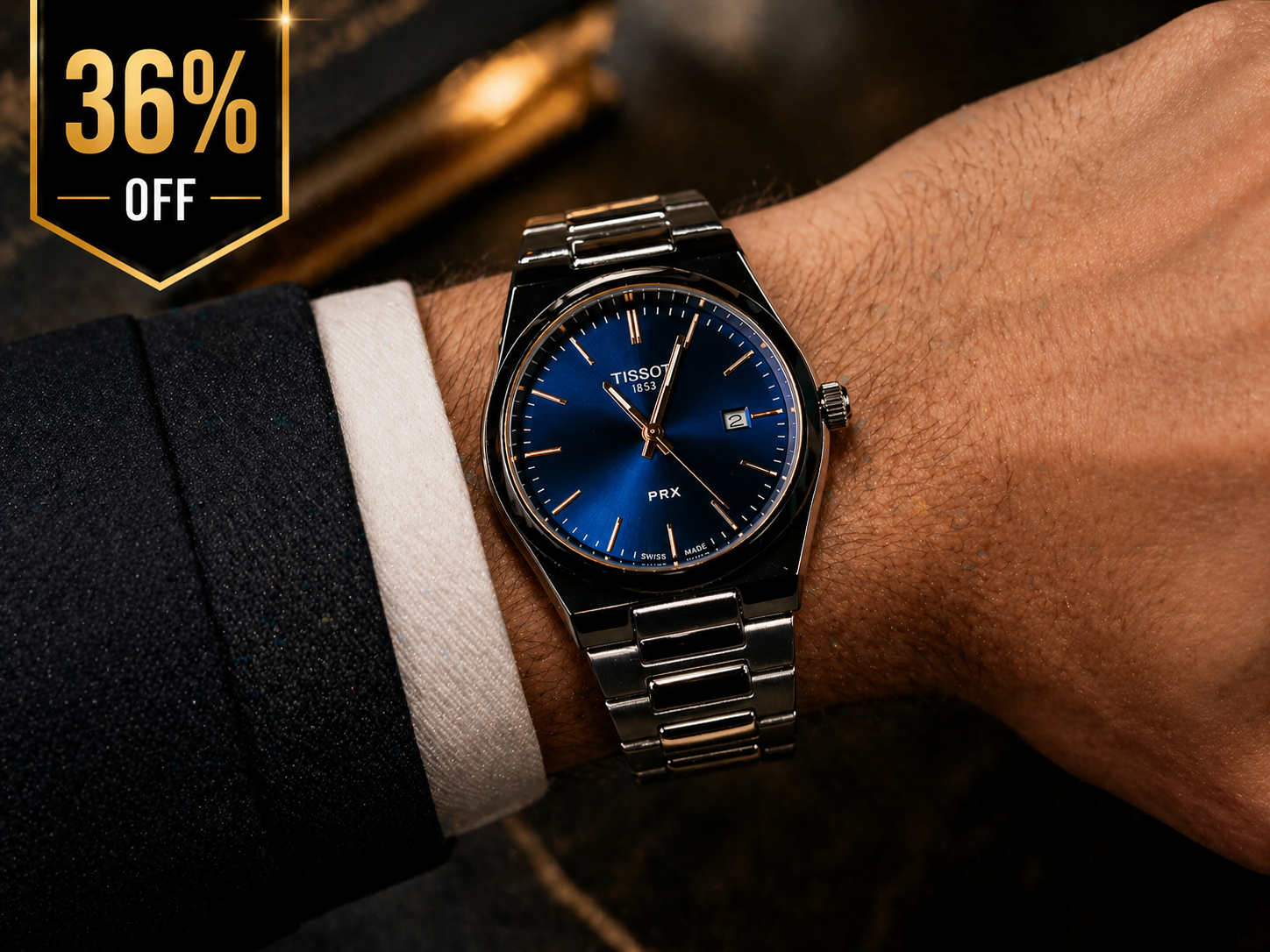 Azure Royale Tissot 1986 Stainless Steel Watch