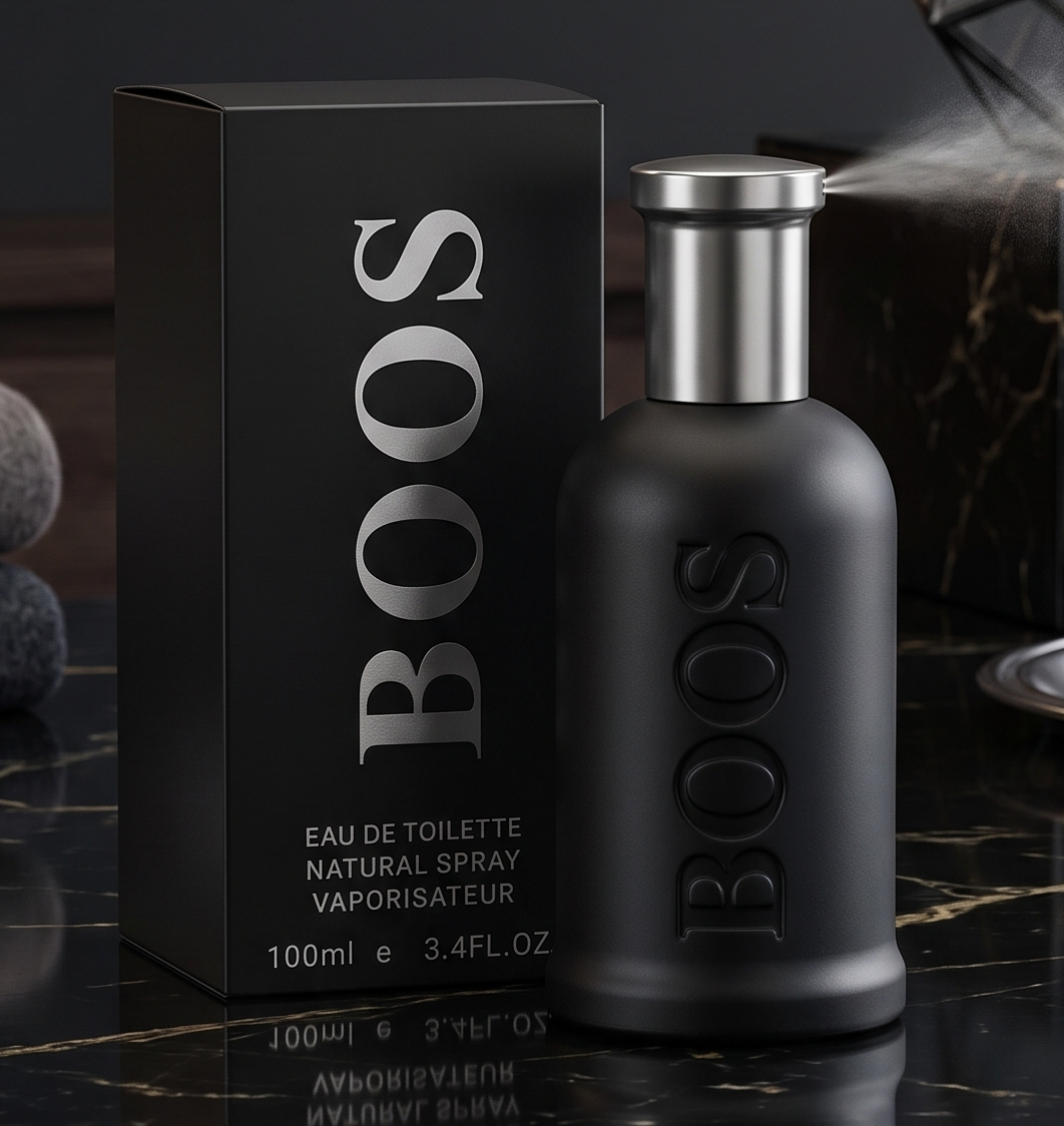 BOOS Matte Black de Roulette Perfume (100ml) – The Ultimate Fresh, Clean & Confident Daily Cologne for Men