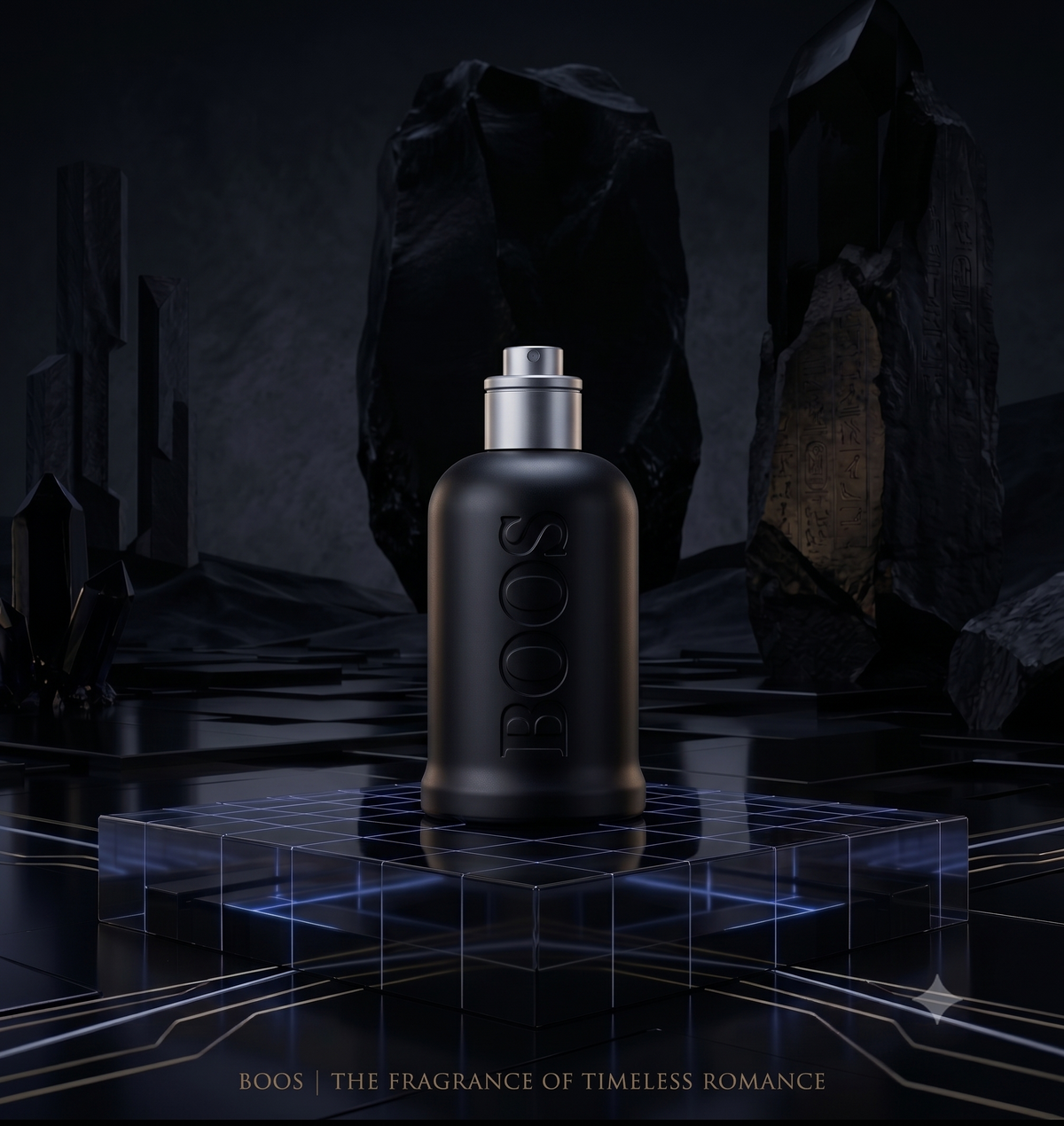 BOOS Matte Black de Roulette Perfume (100ml) – The Ultimate Fresh, Clean & Confident Daily Cologne for Men