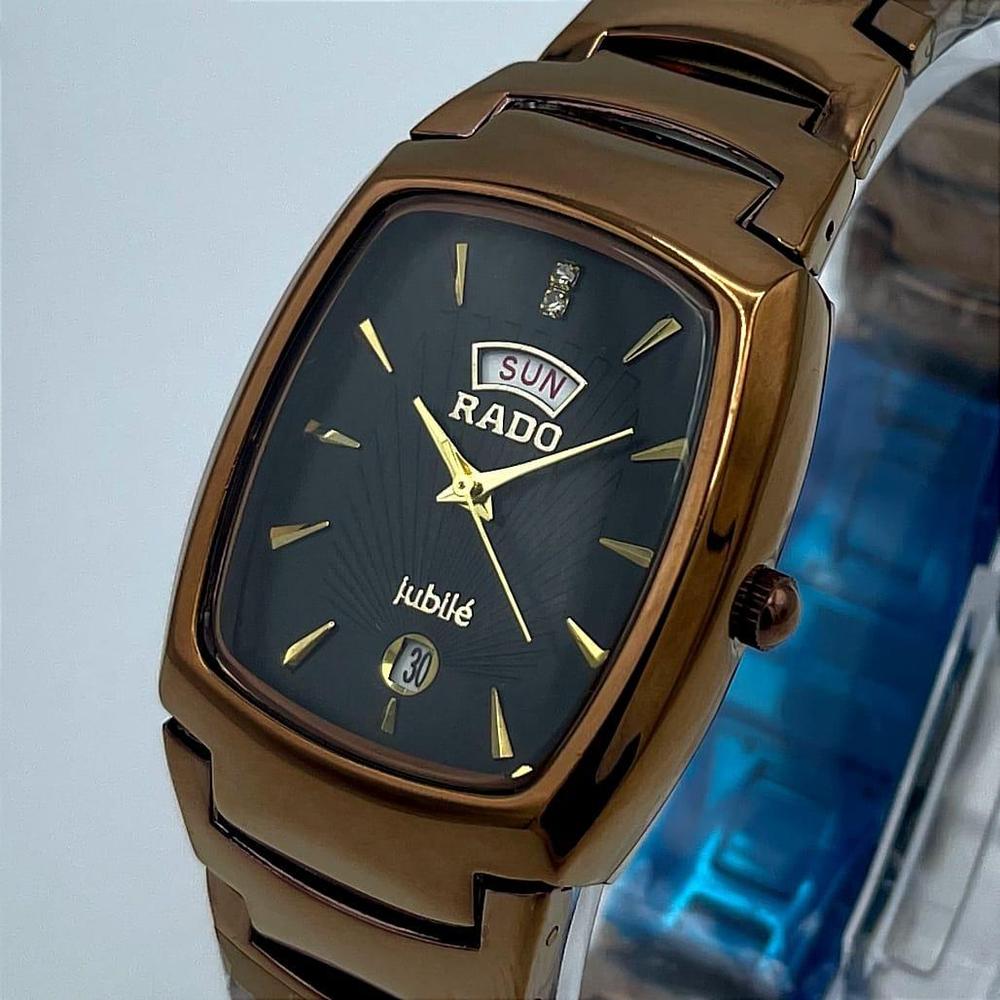 Premium Rado Jubilee Square Automatic Watch with Black Dial