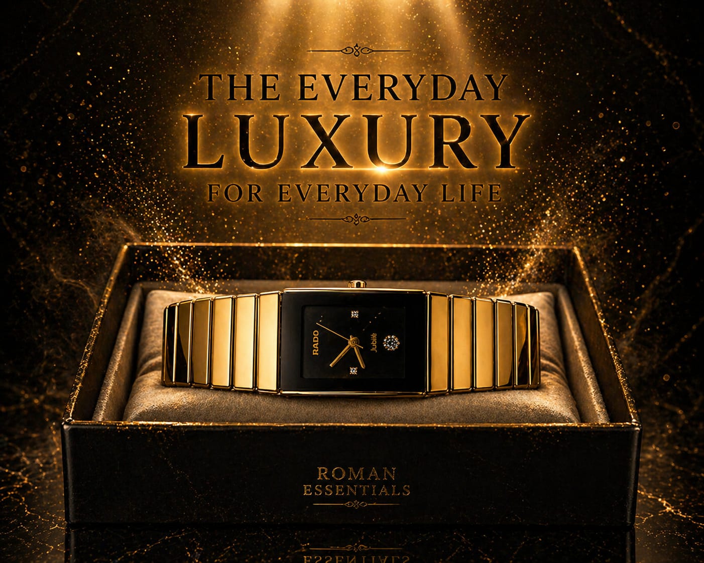 Imperial Premium Noir Gold Bracelet Watch for Mens