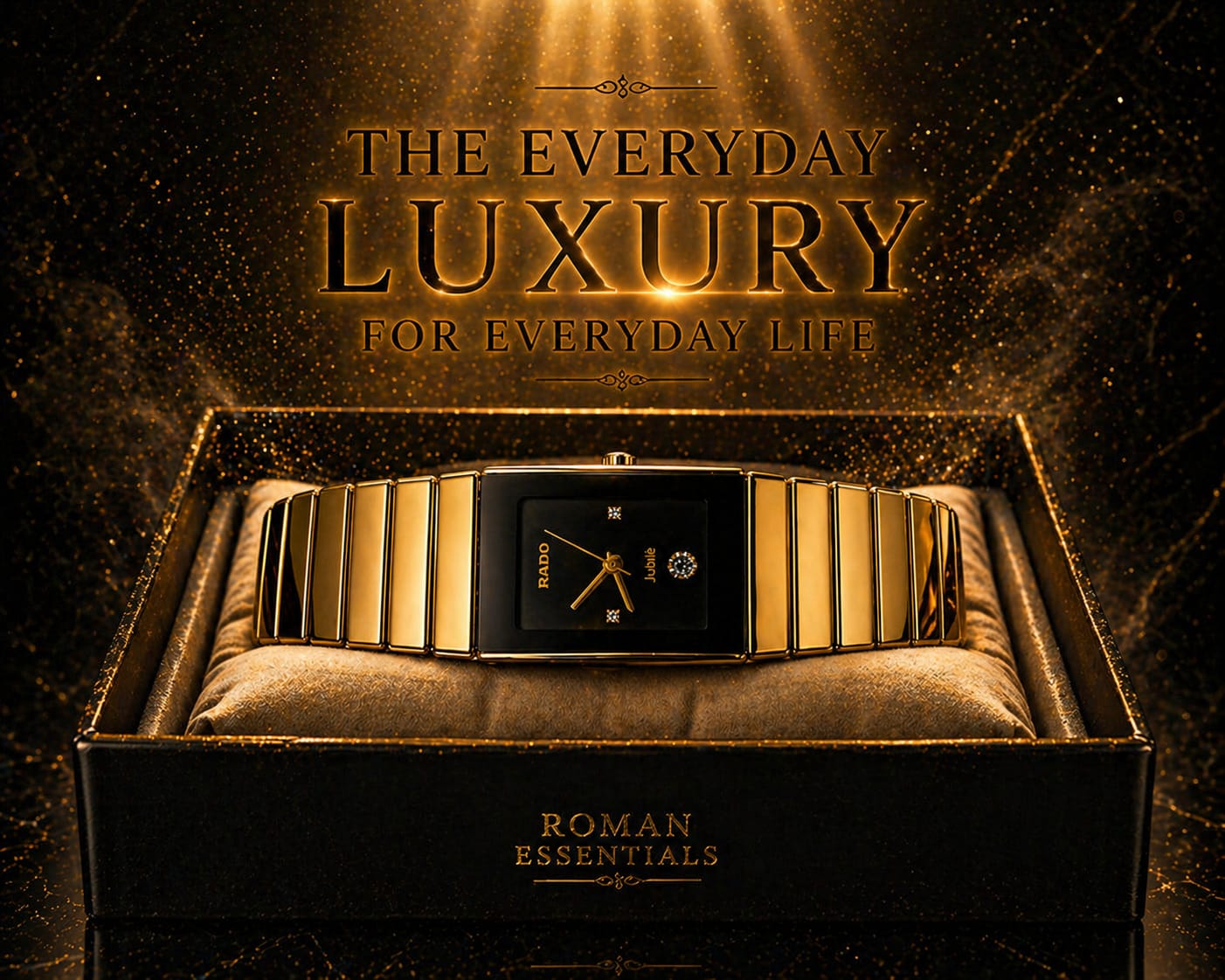 Imperial Premium Noir Gold Bracelet Watch for Mens