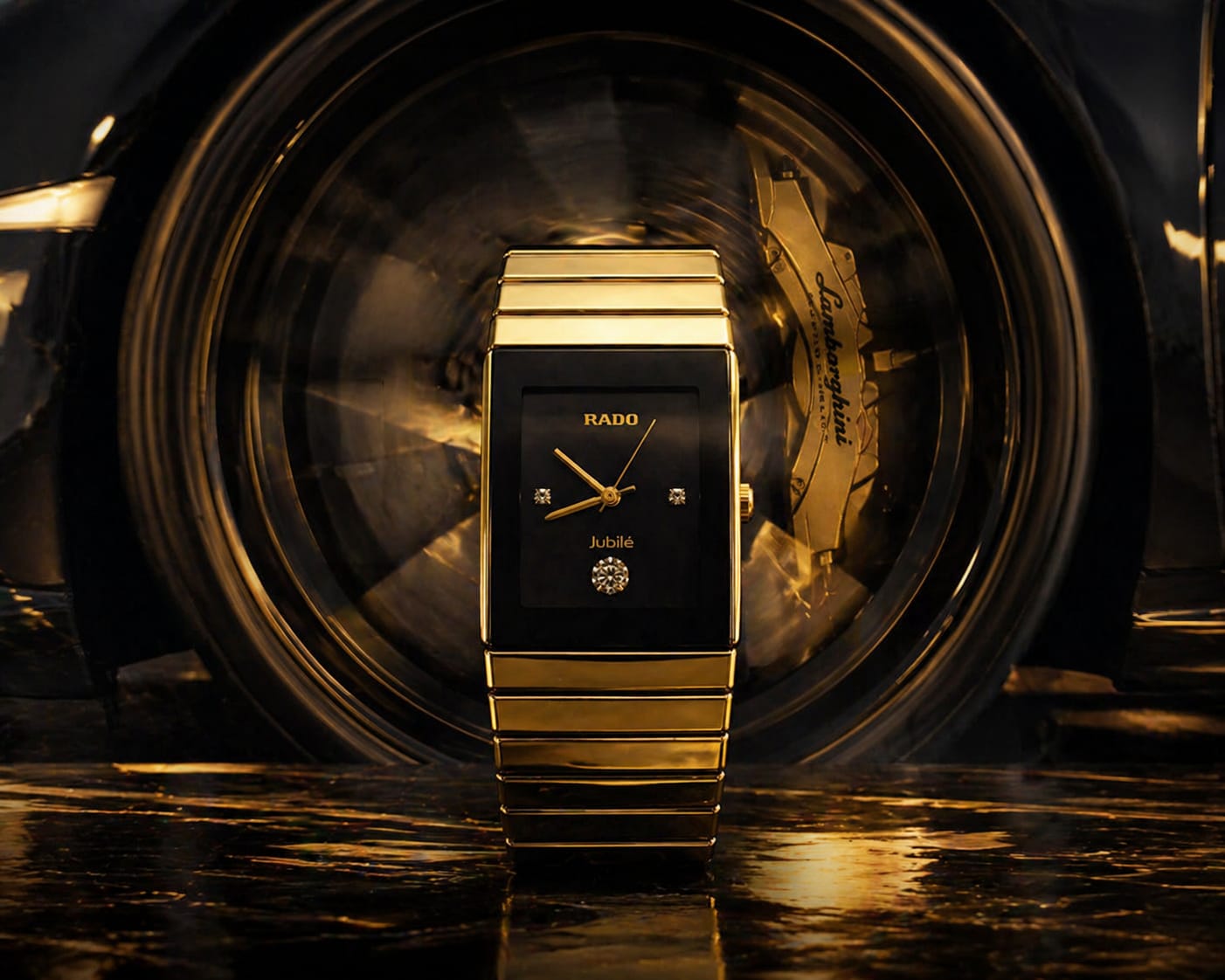Imperial Premium Noir Gold Bracelet Watch for Mens