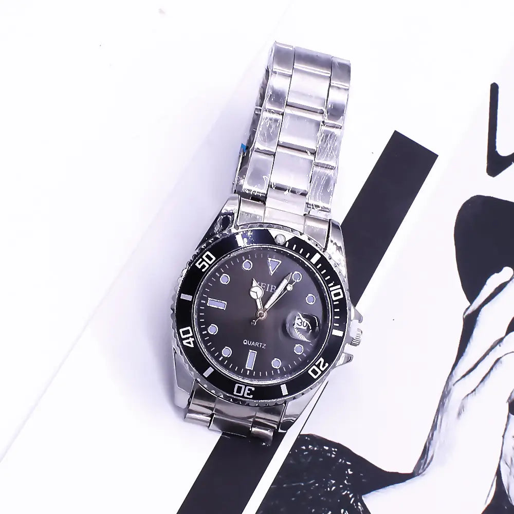 Meibo Luxury Quartz Steel Timepiece – Signature Presence & Confidence