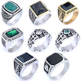 Men's Premium Stainless Steel Gothic & Symbolic Signet Rings thumbnail 3
